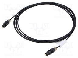 Cable; Toslink plug,both sides; 3m; black