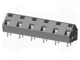 Connector: PCB terminal block; terminal; angled 45°; on PCBs