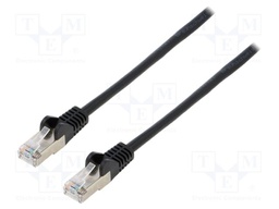 Patch cord; SF/UTP; 5e; stranded; CCA; PVC; black; 50m; 26AWG