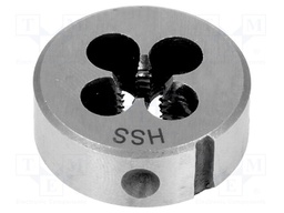 Threading die; HSS; Size: M6; W: 25mm; D: 9mm