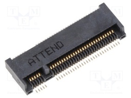 Connector: M.2 (NGFF); horizontal; SMT; gold flash; PIN: 67