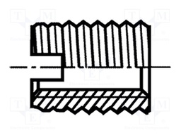 Threaded insert; A1 stainless steel; M5; BN: 2708; L: 10mm