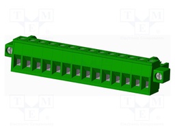 Connector: pluggable terminal block; plug; female; straight; 12A