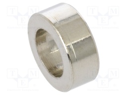 Spacer sleeve; 6.2mm; cylindrical; brass; nickel; Out.diam: 4mm
