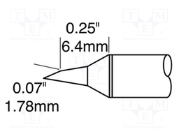 Tip; bevel; 1.8x6mm; 357°C; for soldering station