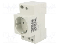 F-type socket (Schuko); 10A; Mounting: DIN; 230VAC