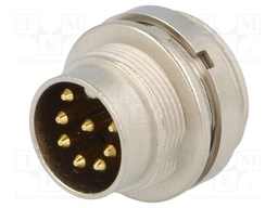 Connector: M16; male; for panel mounting,rear side nut,screwed
