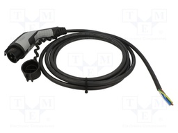 Cable: eMobility; 250V; 8kW; wires,Type 1; IP44; 4m; 32A; -30÷50°C