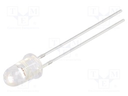 LED; 5mm; orange; 15°; Front: convex; 2.1÷2.6V; Pitch: 2.54mm; 273mW