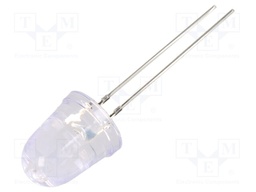 LED; 10mm; orange; 8°; Front: convex; 2.1÷2.6V; Pitch: 2.54mm; 78mW