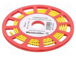 Markers for cables and wires; 1.3÷3mm; PVC; yellow; leaded