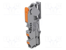 DIN Rail Mount Terminal Block, Through, 3 Ways, 20 AWG, 6 AWG, 16 mm², Clamp, 76 A