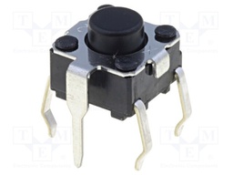 Microswitch TACT; SPST-NO; Pos: 2; 0.05A/24VDC; THT; none; 0.98N