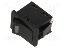ROCKER; SPST-NO; Pos: 2; ON-OFF; 8A/250VAC; black; LED; Body: black
