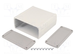Enclosure: multipurpose; with panel; TEKAL; X: 106mm; Y: 110mm; grey