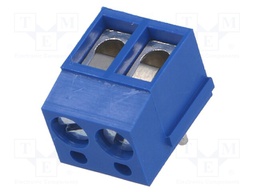 PCB terminal block; straight; 5mm; ways: 2; on PCBs; 2.5mm2; tinned