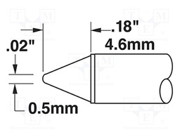 Tip; conical; 1x5mm; 357°C; for soldering station