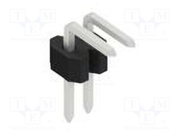 Connector: pin strips; pin header; male; PIN: 2; 1.27mm; THT; 1x2