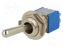 Switch: toggle; Pos: 2; DPDT; ON-ON; 3A/250VAC; 0.05A/10VDC; IP40