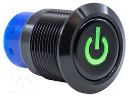 Switch: vandal resistant; DPDT; 3A/250VAC; IP67; ON-ON; green; 110V