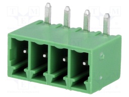 Pluggable terminal block; 3.5mm; ways: 4; angled 90°; socket; male