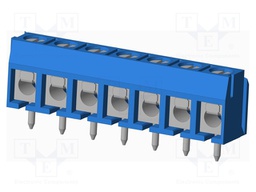 Connector: PCB terminal block; terminal; angled; Plating: tinned