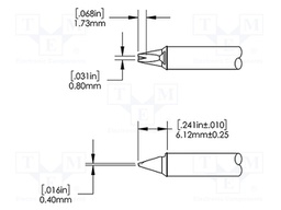 Tip; special; 1.6mm; 302°C; for soldering station