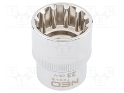 Socket; socket spanner,spline (12-angles); 23mm; 1/2"