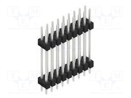 Connector: pin strips; pin header; male; PIN: 18; 2.54mm; THT; 2x9