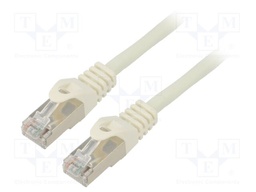 Patch cord; F/UTP; 6; stranded; CCA; PVC; white; 0.5m; 26AWG; Cores: 8