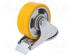 Transport wheel; Ø: 100mm; W: 40mm; H: 130mm; torsional with lock