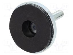 Foot of pin; rigid; Base dia: 55mm; M10; steel; Plunger mat: steel