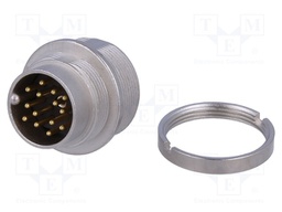 Connector: M16; male; for panel mounting,rear side nut,screwed