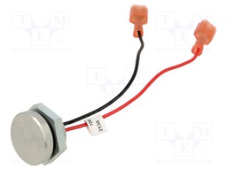 Vandal Resistant Switch, PSE Series, 19.3 mm, SPST-NO, Off-(On), Flush, Natural