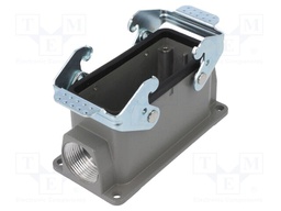 Enclosure: for HDC connectors; size D16B; with double latch