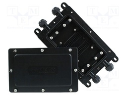 Case; Equipment: gasket,cable clamp,screws; IP68; black; 55501009