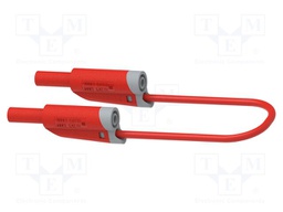 Test lead; 36A; banana plug 4mm,both sides; Len: 0.5m; red