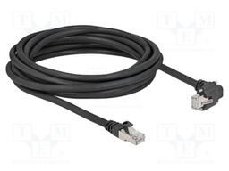 Patch cord; S/FTP; Cat: 6; RJ45 plug,RJ45 down angled plug; 5m