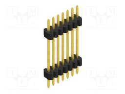 Connector: pin strips; pin header; male; PIN: 7; 1.27mm; THT; 1x7