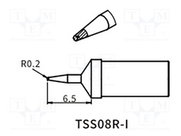 Tip; conical; 0.2mm; QUICK-TS8