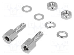 Set of screws for D-Sub; UNC4-40; Thread len: 8mm