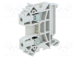 Splice terminal: rail; 0.5÷6mm2; ways: 1; terminals: 2; grey; TS35