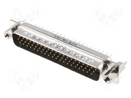D-Sub HD; PIN: 62; socket; male; with threaded screw; straight; THT