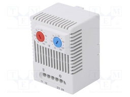 Sensor: thermostat; Contacts: NC + NO; 10A; 250VAC; IP20; -45÷80°C