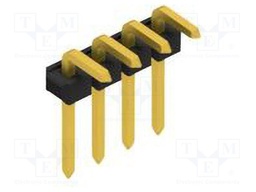 Connector: pin strips; pin header; male; PIN: 4; 2.54mm; THT; 1x4