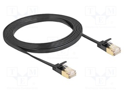 Patch cord; U/FTP; Cat: 7; RJ45 plug,both sides; 2m; PVC; black