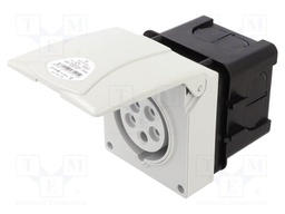 Connector: AC supply 3-phase; socket; female; 16A; 400VAC; IP44