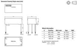 Converter: AC/DC; 5W; Uout: 12VDC; Iout: 420mA; 76%; Mounting: cables