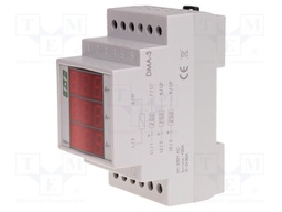 Ammeter; digital,mounting; 0÷75A; Meas.accur: ±1%; 3-digit LED