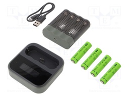 Charger: for rechargeable batteries; Ni-MH; Size: AA,AAA,R03,R6